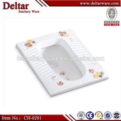 chaozhou factory exported sanitary ware, ceramic toilet/suqat pan one piece/two piece toilet, squat toilet with flush