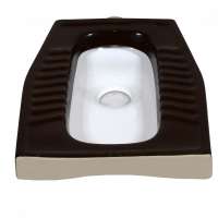 VIstaar Wide Range Eastern Pan Black Double Colour Squatting Pan Porcelain Bathroom Toilet Commode Products Cheap Price India