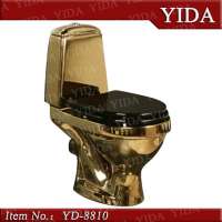 Ceramic golden color wc toilet, toilet ceramic gold