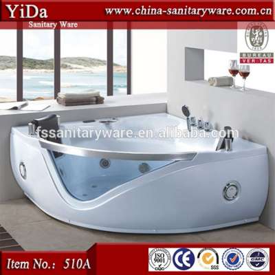 export whole sanitary ware small corner bathtub, whirlpool bath tub with air jets, glass bathtub skirt