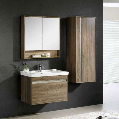 Apartment Used Waterproof Wood Shelves Bathroom Vanity Sink Cabinet