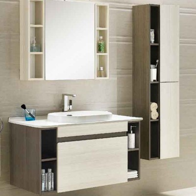 Foshan Modern style used bathroom vanity wall hung waterproof cabinets