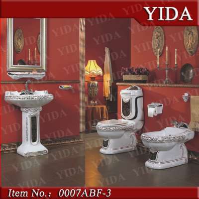 Old fashion toilet, decovative toilet with basin bidet, chaozhou toilet factory direct