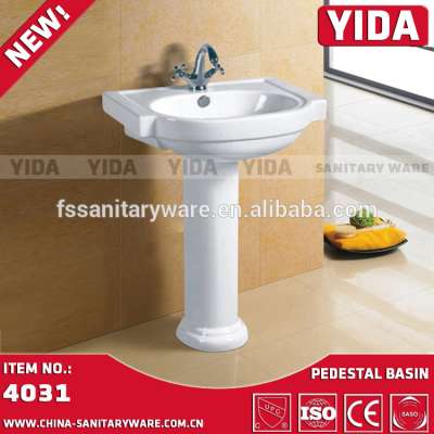 ceramic basin with pedestal, golden dragon hand wash basin GD3502